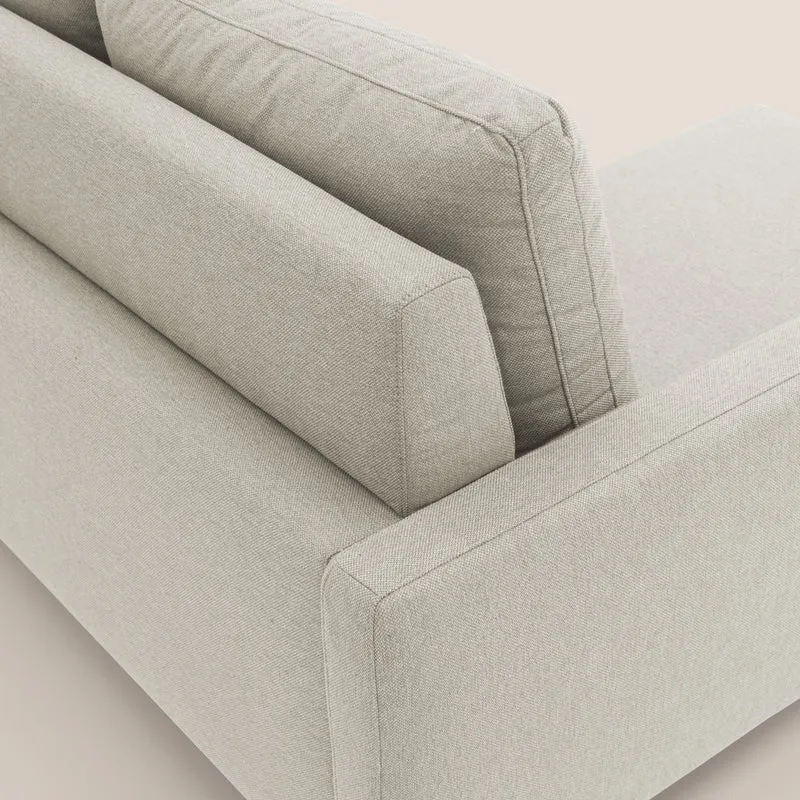 Klimt canapé d'angle avec assises coulissantes en tissu dous détachable T05 crème