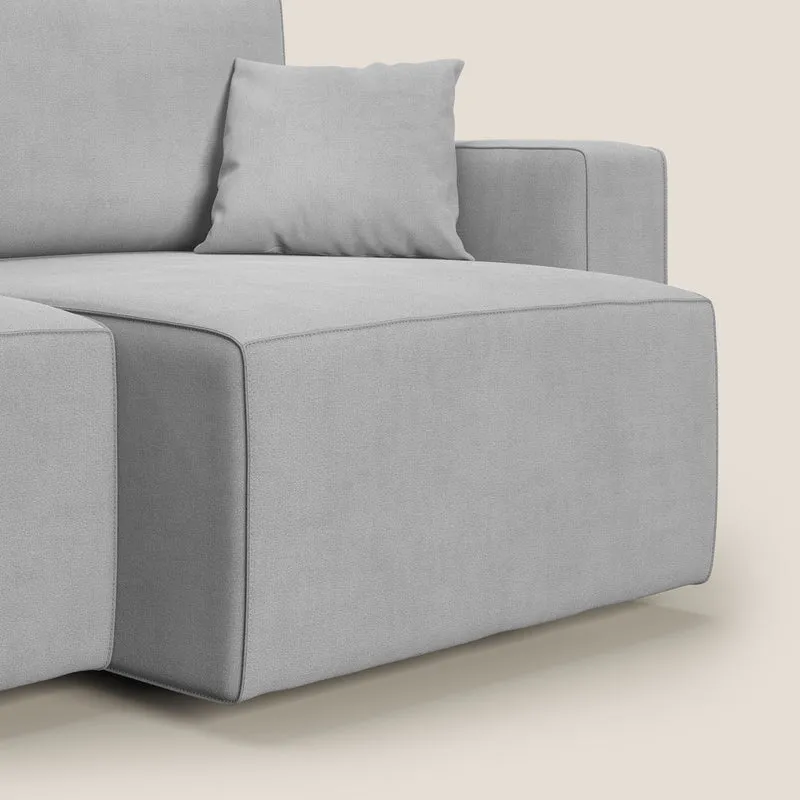 Morfeo canapé avec assises extractibles en tissu imperméable doux T02 gris clair