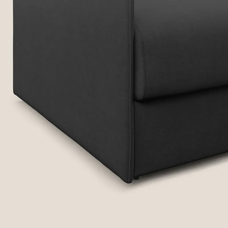 Evans fauteuil convertible en tissu imperméable T02 noir