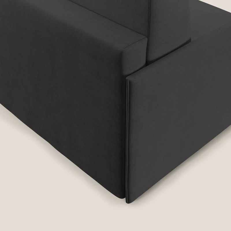 Evans fauteuil convertible en tissu imperméable T02 noir