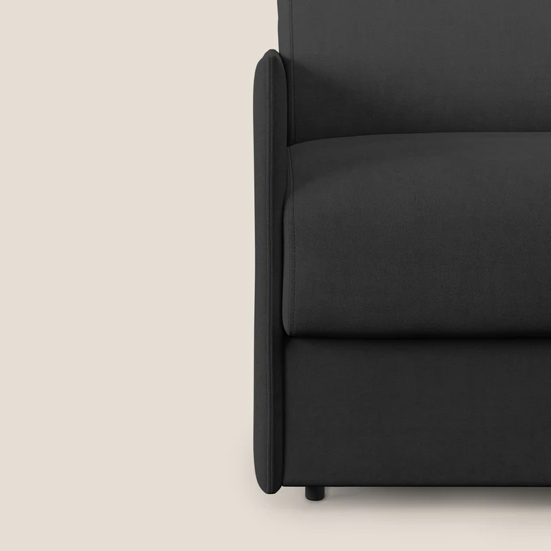 Evans fauteuil convertible en tissu imperméable T02 noir