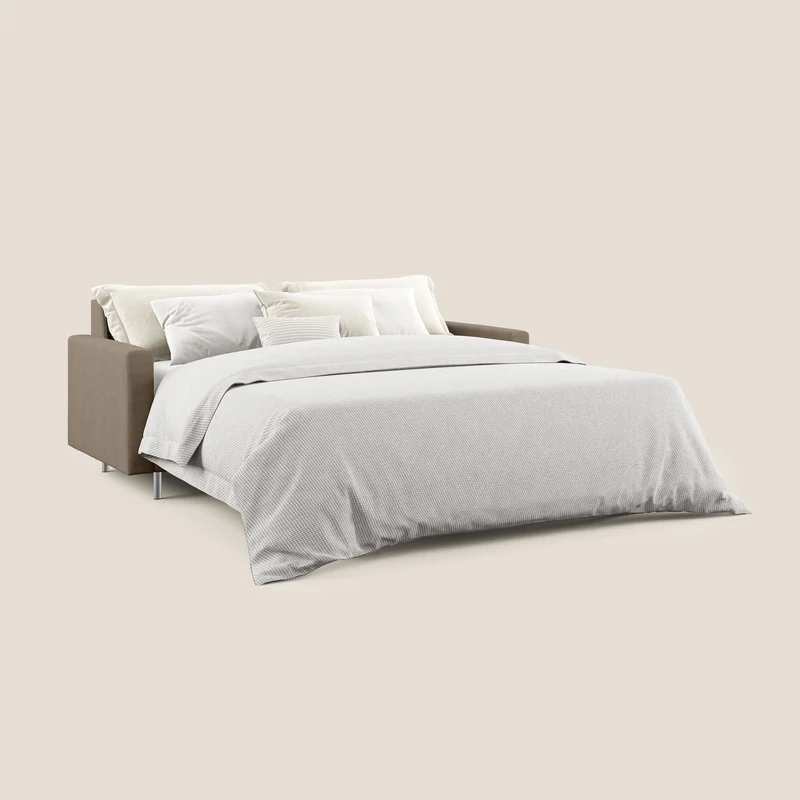 Megan canapé convertible en microfibre détachable T11 marron