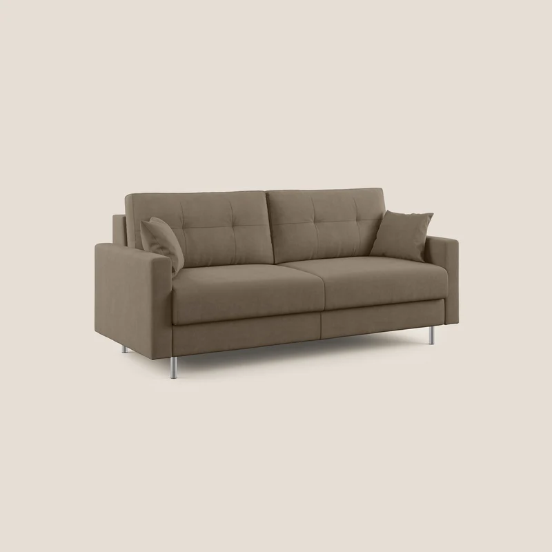 Megan canapé convertible en microfibre détachable T11 marron