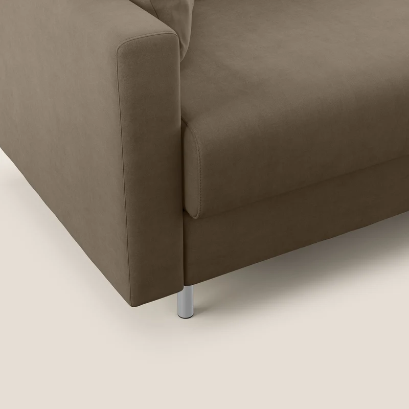Megan canapé convertible en microfibre détachable T11 marron