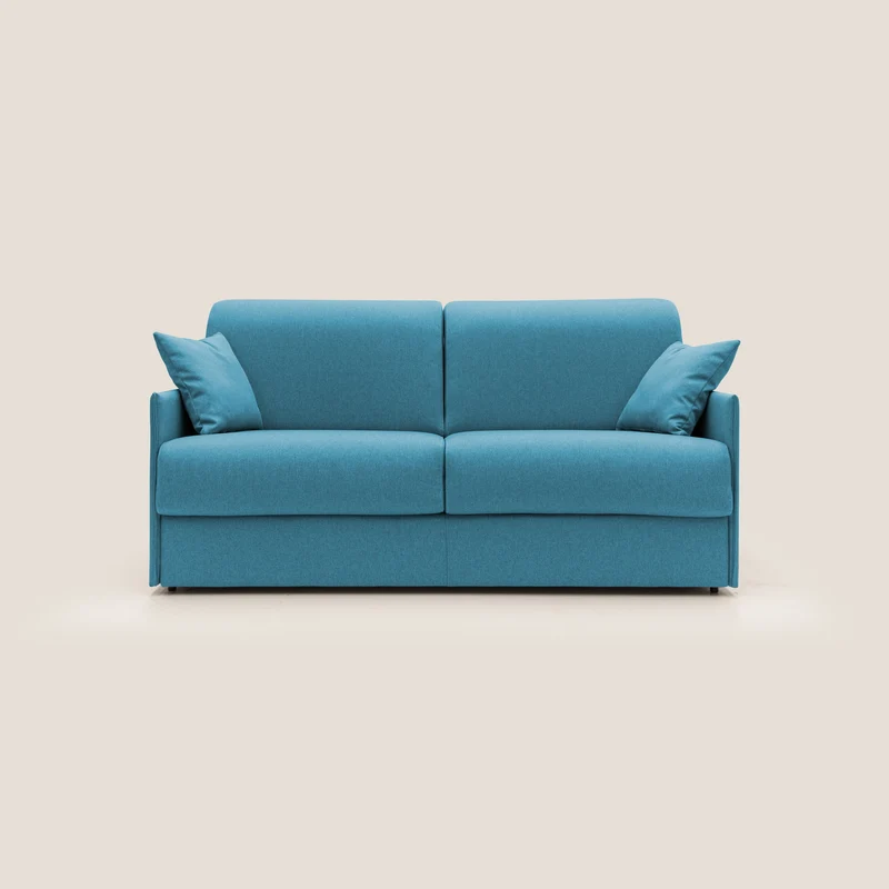 Evans Canapé convertible en tissu imperméable T13 bleu clair