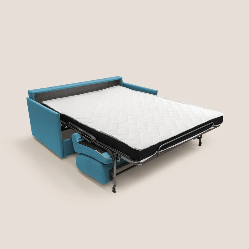 Evans Canapé convertible en tissu imperméable T13 bleu clair