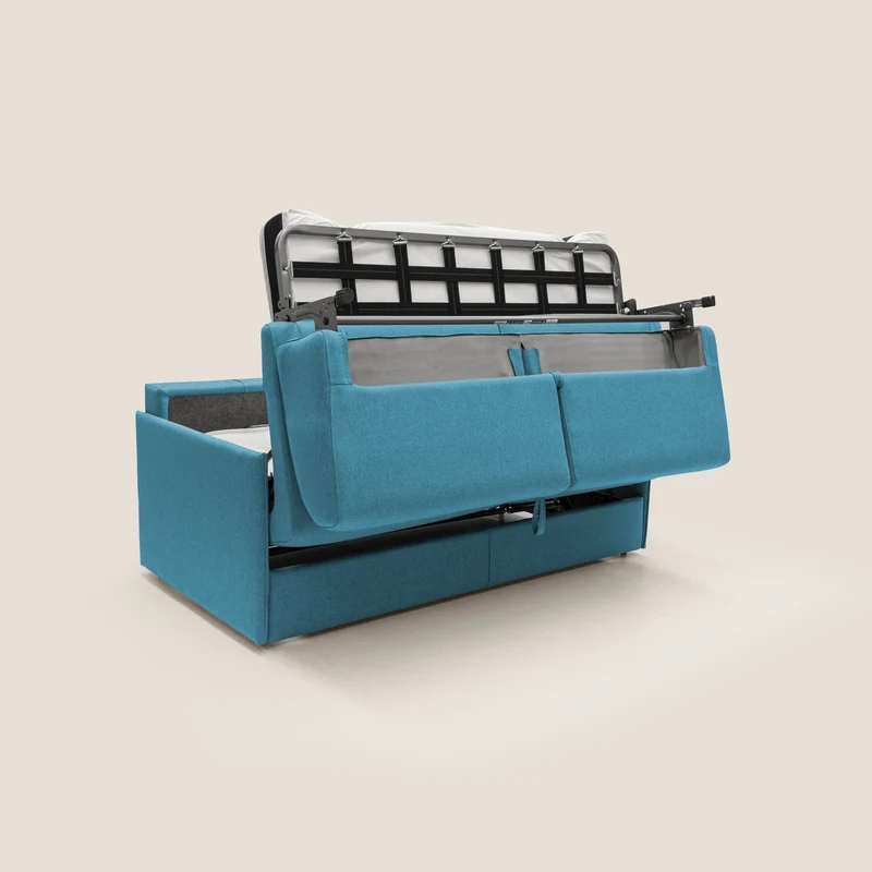 Evans Canapé convertible en tissu imperméable T13 bleu clair