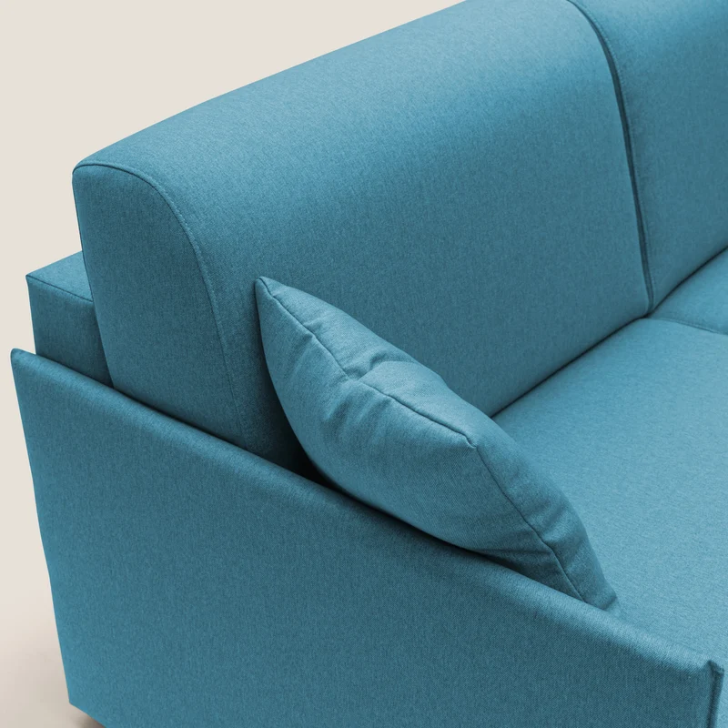 Evans Canapé convertible en tissu imperméable T13 bleu clair