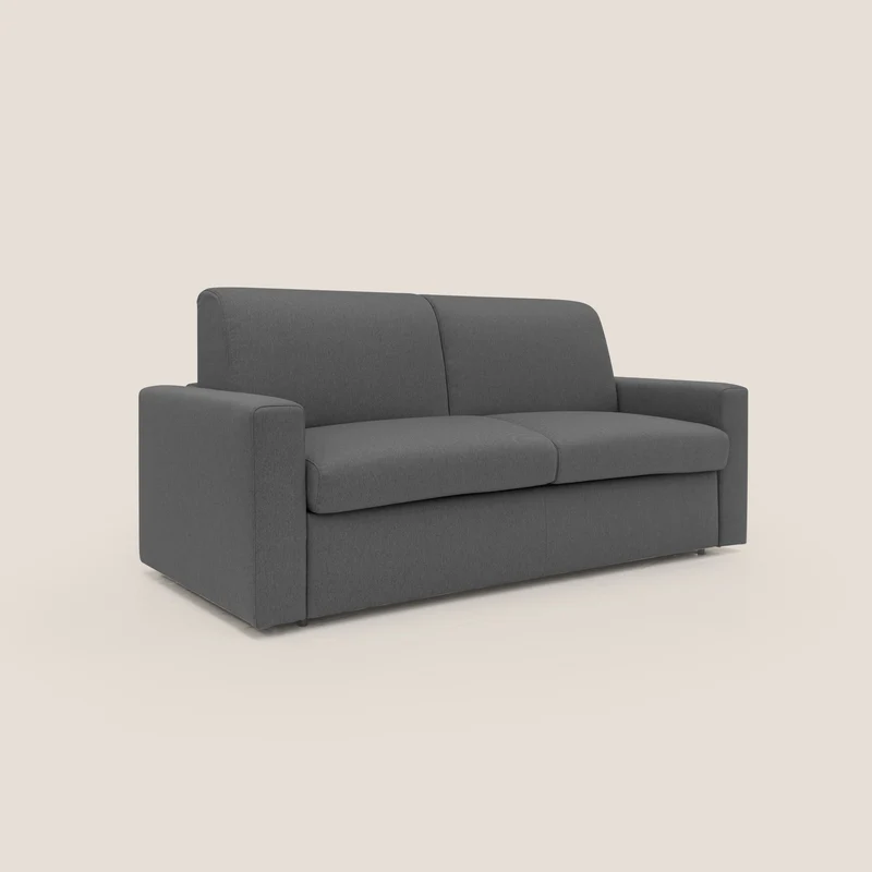 Kansas Canapé lit convertible h20 cm en tissu imperméable T13 anthracite
