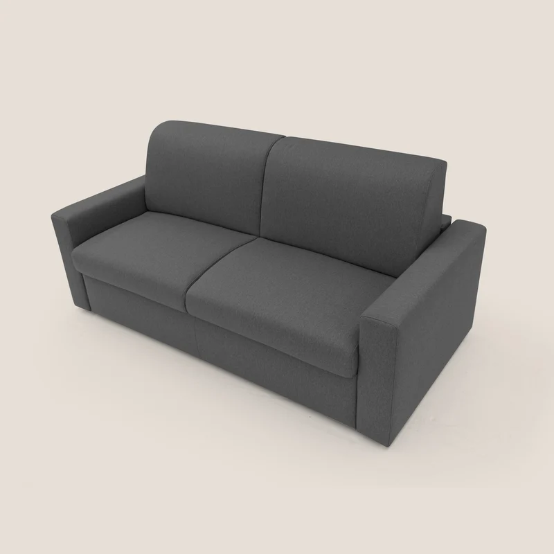 Kansas Canapé lit convertible h20 cm en tissu imperméable T13 anthracite