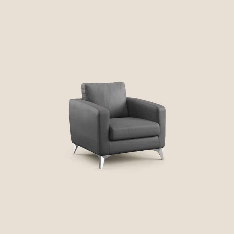 Orione fauteuil en simili cuir imperméable T04 anthracite