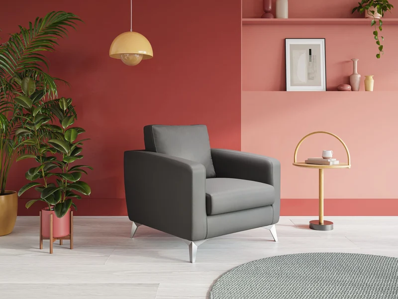 Orione fauteuil en simili cuir imperméable T04 anthracite