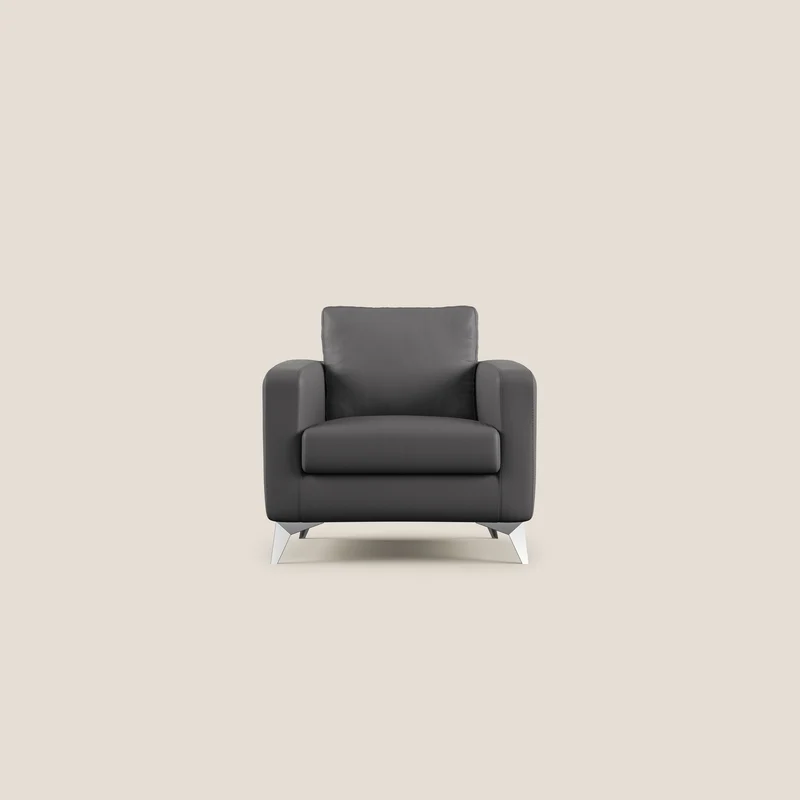 Orione fauteuil en simili cuir imperméable T04 anthracite