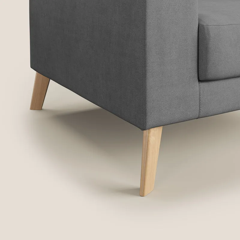 Danish Fauteuil en tissu doux imperméable T02 gris