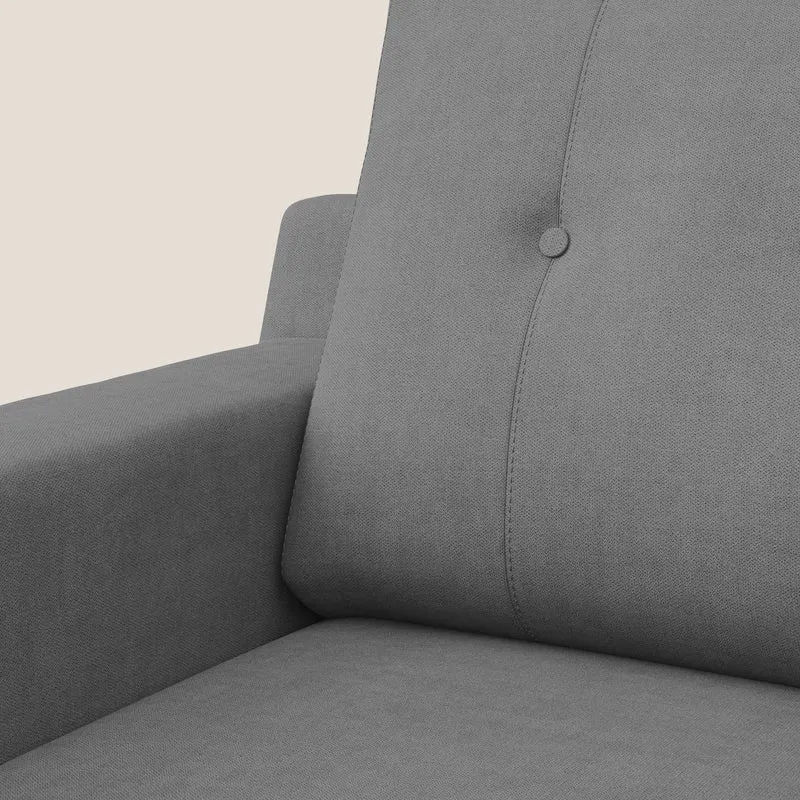 Danish Fauteuil en tissu doux imperméable T02 gris