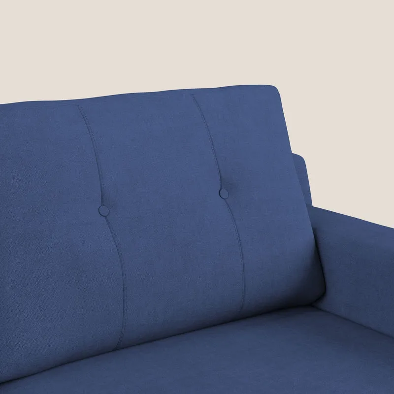Danish canapé d'angle moderne reversible en tissu doux imperméable T02 bleu