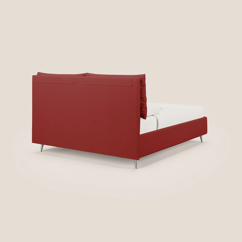 Elsa lit rembourré avec coffre de rangement en tissu détachable T05 rouge