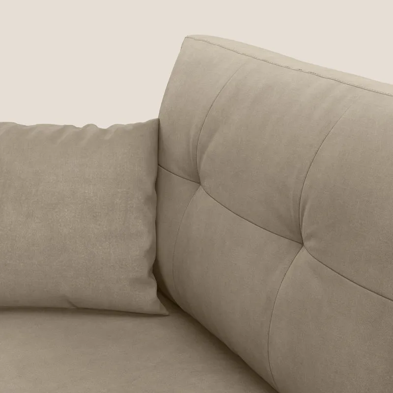 Megan canapé d'angle convertible en microfibre détachable T11 Taupe tortora