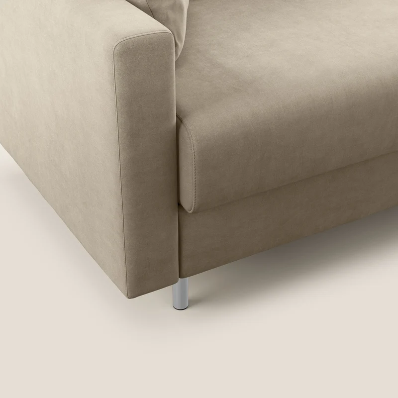 Megan canapé d'angle convertible en microfibre détachable T11 Taupe tortora