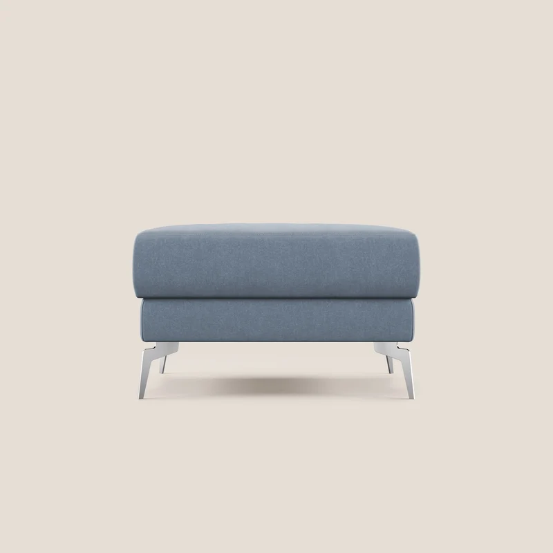 Star Pouf avec pieds hauts en microfibre imperméable T11 bleu pastel