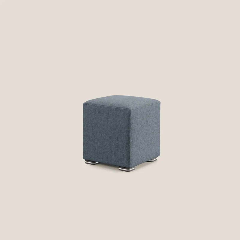 Cube pouf en tissu doux imperméable FELIS T03 bleu