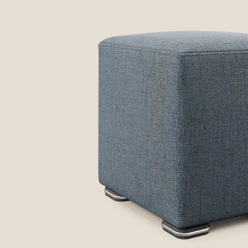 Cube pouf en tissu doux imperméable FELIS T03 bleu