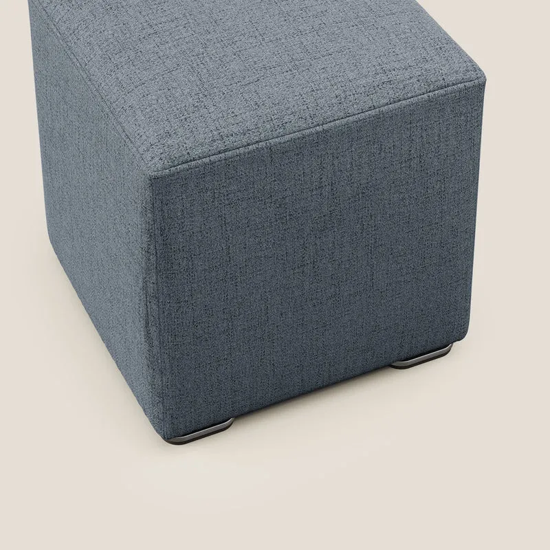 Cube pouf en tissu doux imperméable FELIS T03 bleu