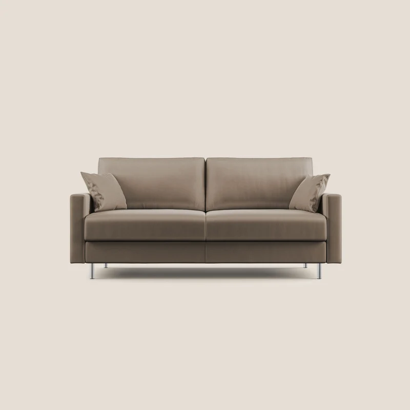 Andromeda canapé convertible en velours doux imperméable T01 marron
