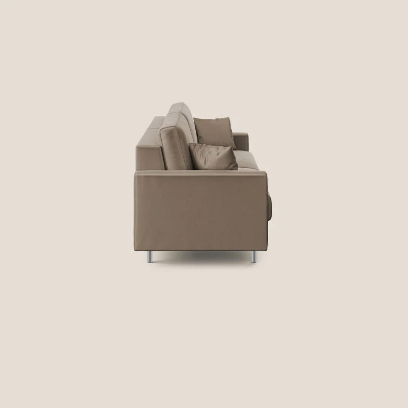 Andromeda canapé convertible en velours doux imperméable T01 marron