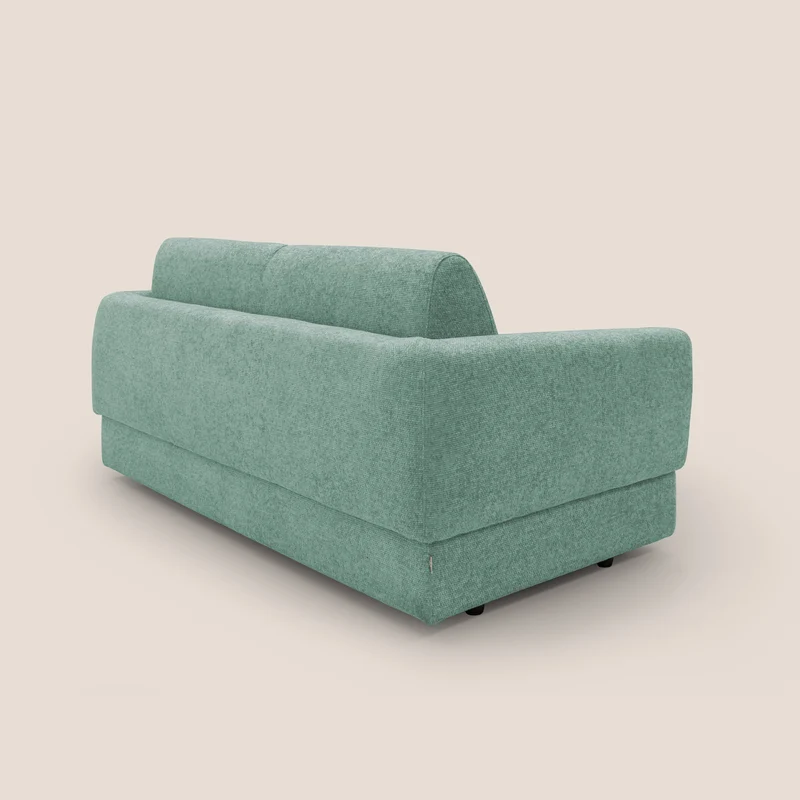 Happy Canapé convertible avec matelas H18 cm en tissu imperméable T10 sauge