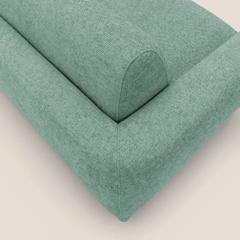 Happy Canapé convertible avec matelas H18 cm en tissu imperméable T10 sauge