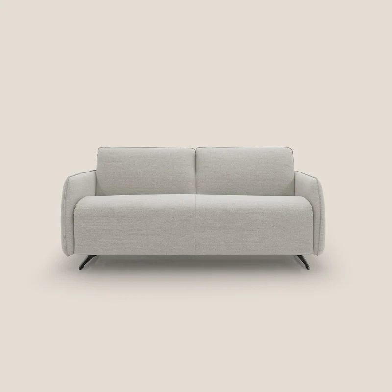 Texas Canapé convertible matrimonial moderne en tissu imperméable T19 crème