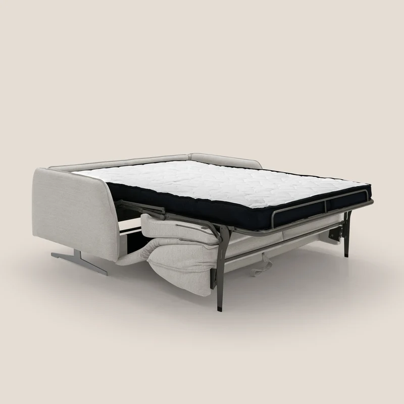 Texas Canapé convertible matrimonial moderne en tissu imperméable T19 crème