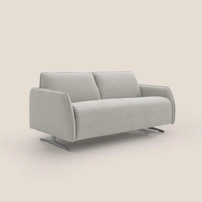 Texas Canapé convertible matrimonial moderne en tissu imperméable T19 crème