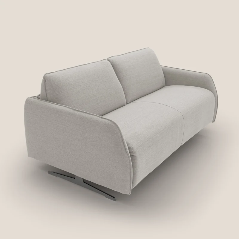 Texas Canapé convertible matrimonial moderne en tissu imperméable T19 crème