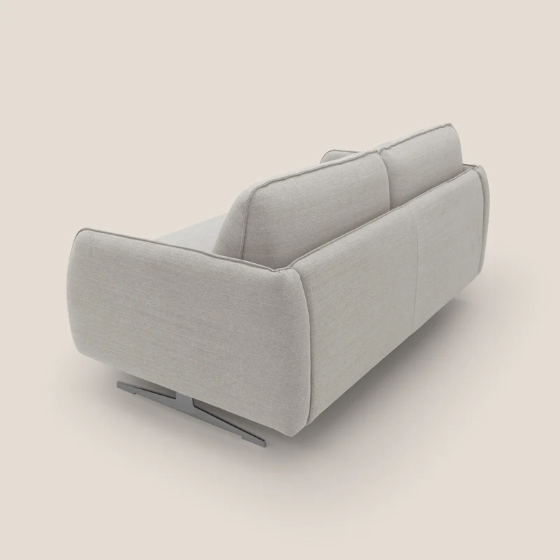 Texas Canapé convertible matrimonial moderne en tissu imperméable T19 crème