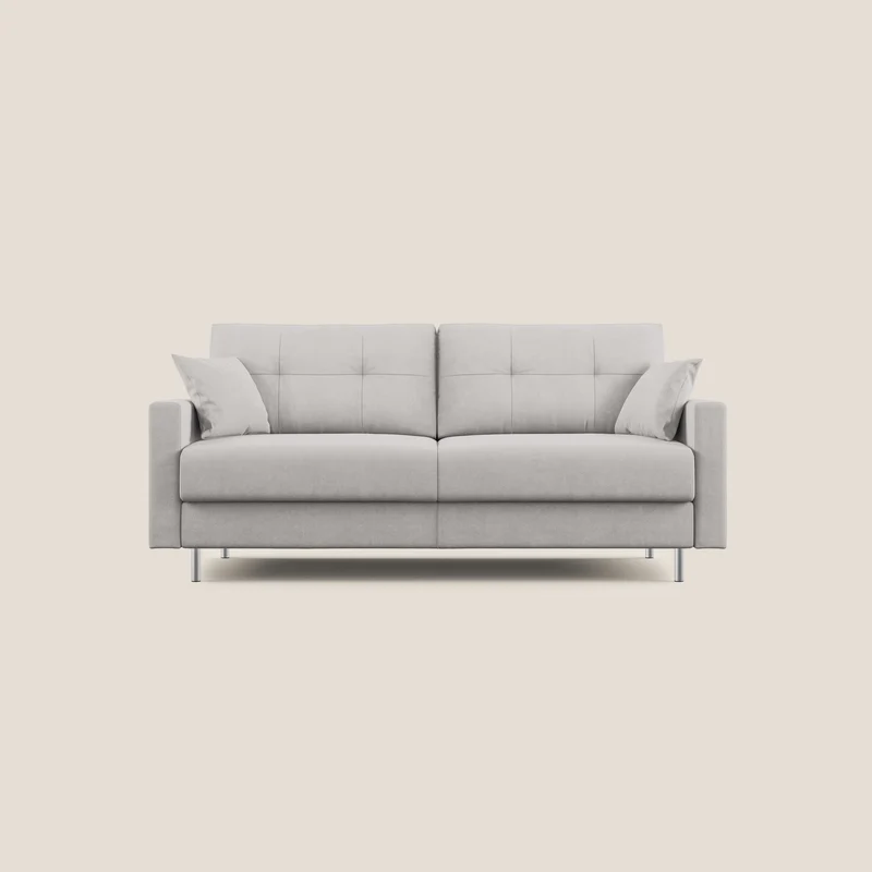 Megan canapé convertible en microfibre détachable T11 gris clair