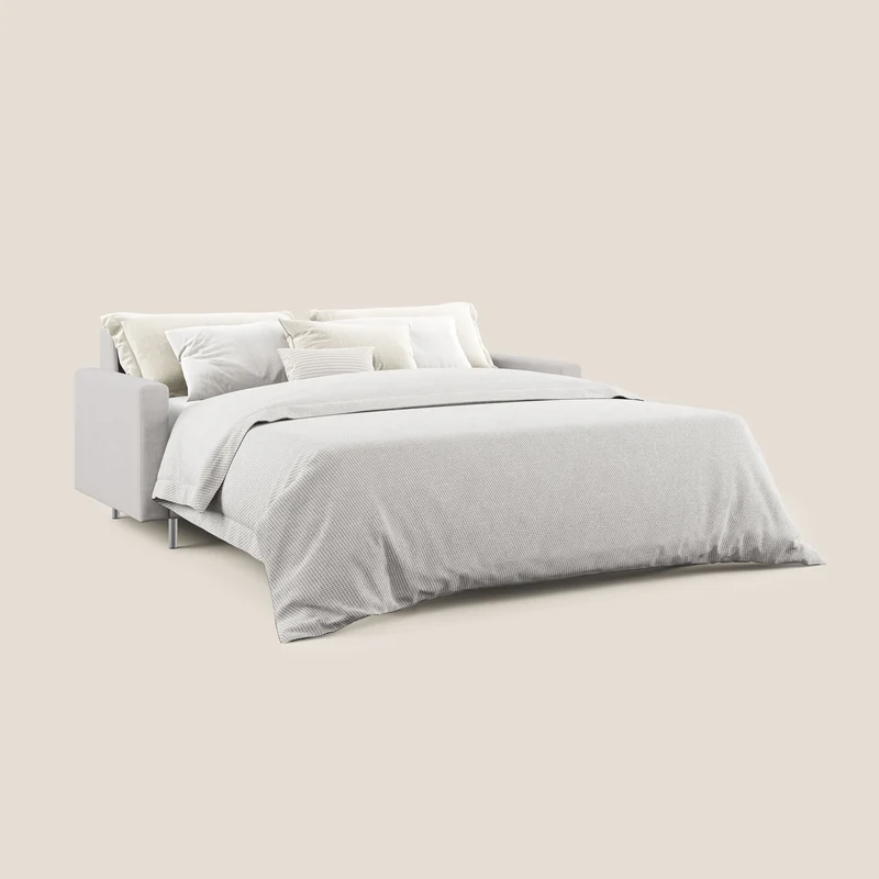 Megan canapé convertible en microfibre détachable T11 gris clair
