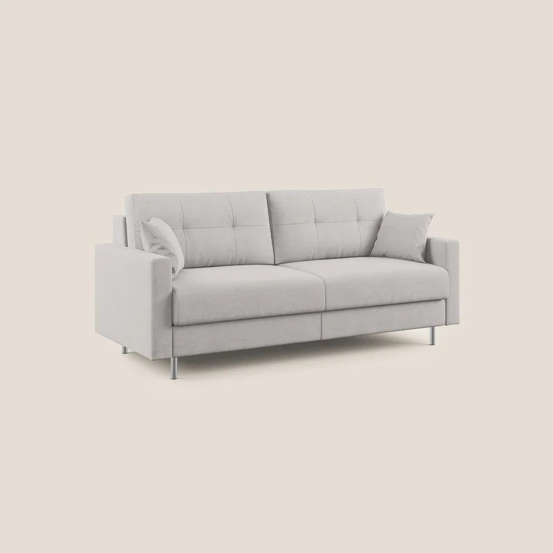 Megan canapé convertible en microfibre détachable T11 gris clair
