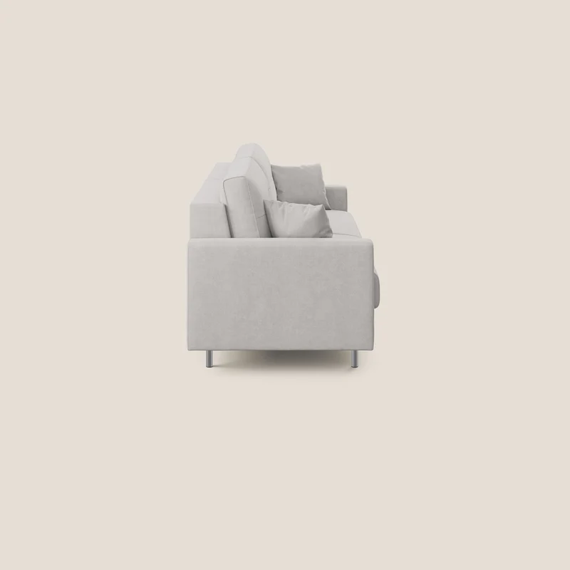 Megan canapé convertible en microfibre détachable T11 gris clair