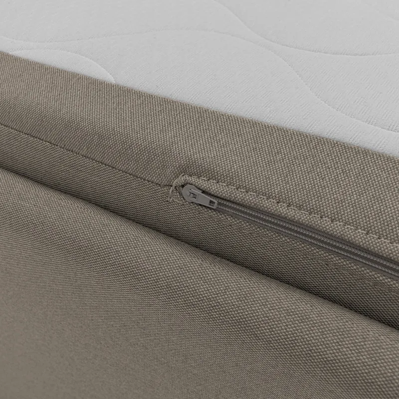 Naviglio Canapé duplex avec lits jumeaux et tissu effet coton imperméable T13 Taupe tortora