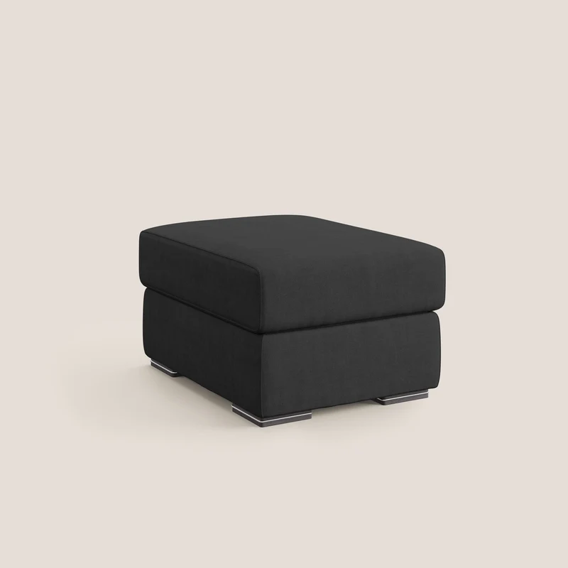 Sun pouf coffre en tissu imperméable T02 noir
