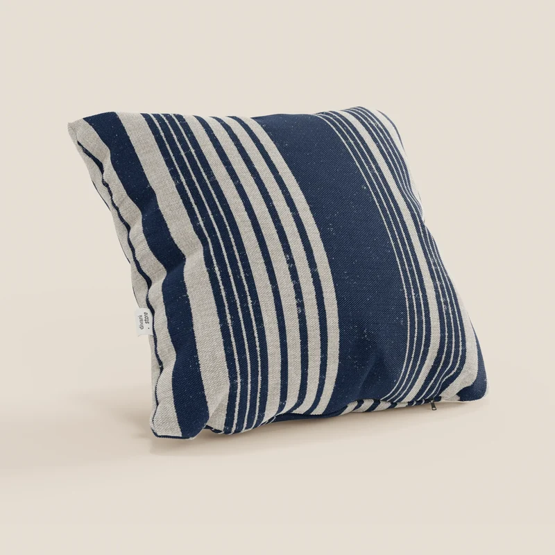 LYNE-STYLE Coussins à motifs rayés en tissu imperméable disponible en 2 couleurs beige