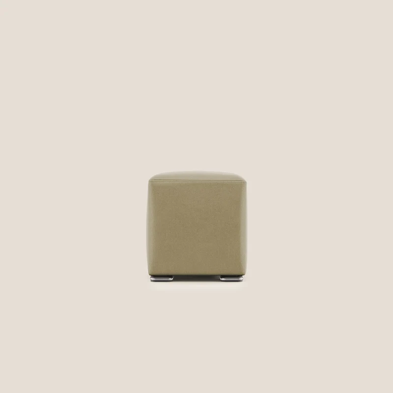 Cube pouf en microfibre détachable T11 beige