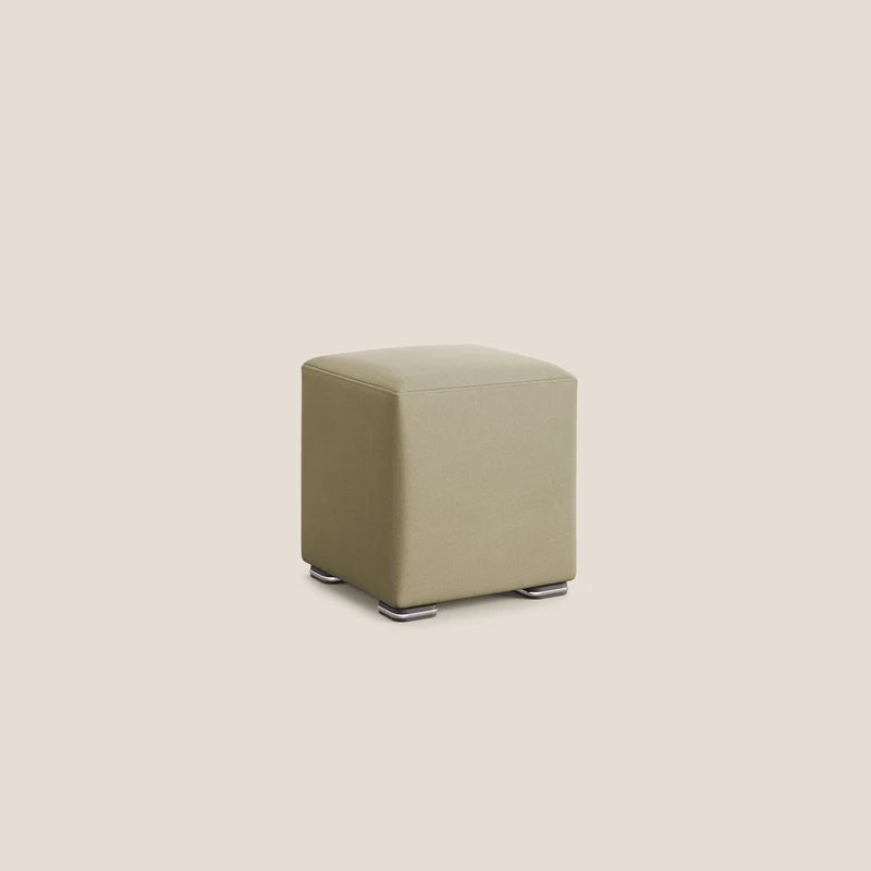 Cube pouf en microfibre détachable T11 beige