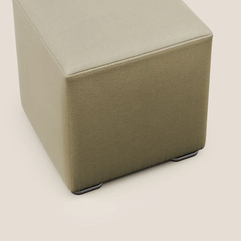 Cube pouf en microfibre détachable T11 beige