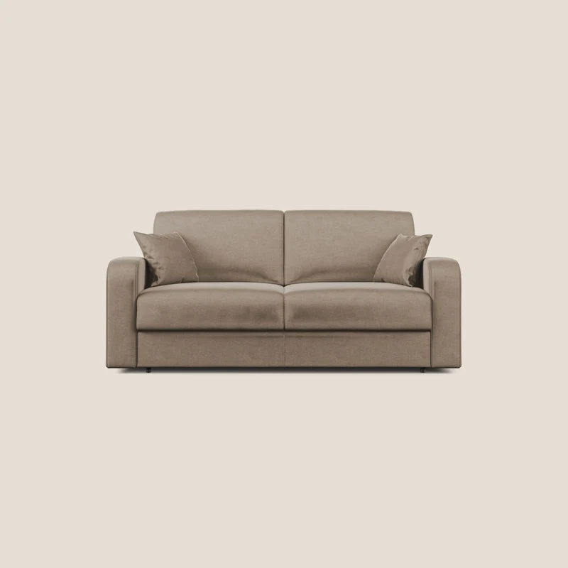 Lebron Canapé-lit double en velours doux T01 marron