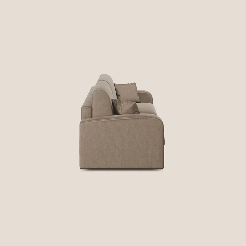 Lebron Canapé-lit double en velours doux T01 marron