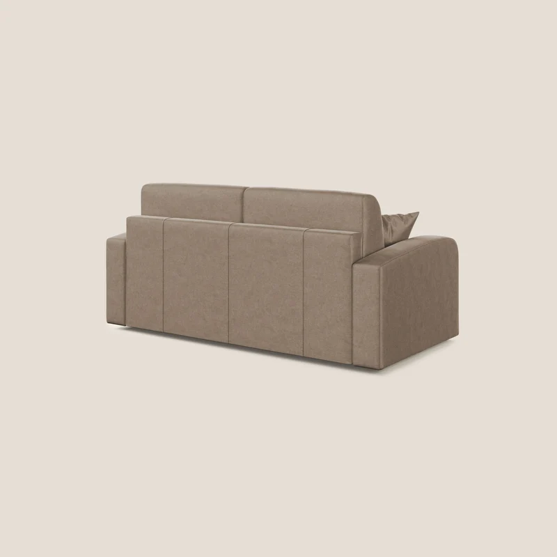 Lebron Canapé-lit double en velours doux T01 marron