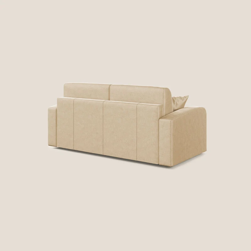 Lebron Canapé-lit double en velours doux T01 beige